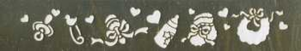 Embossing Schablone Babygirlande